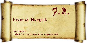 Francz Margit névjegykártya